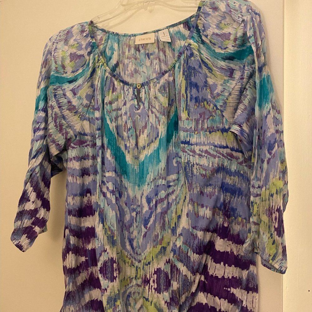 Purple & Blue Blouse